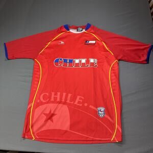 Chile Red Soccer Football Jersey Drako One Size Authentic Vintage Red